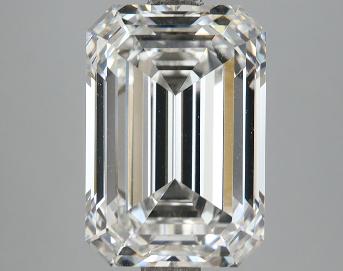 5.08 Carat Emerald Shaped, Ideal Cut, E Color, VVS1 Clarity, IGI Certified Lab Grown Diamond