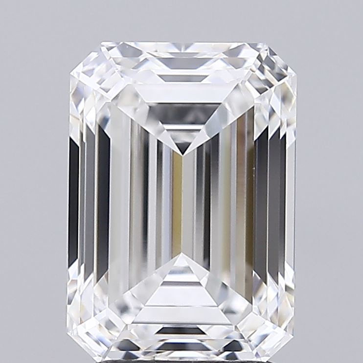 3.10 Carat Emerald Shaped, Ideal Cut, F Color, VS1 Clarity, IGI Certified Lab Grown Diamond