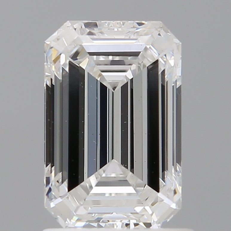 1.50 Carat Emerald Shaped, Ideal Cut, D Color, VS1 Clarity, IGI Certified Lab Grown Diamond