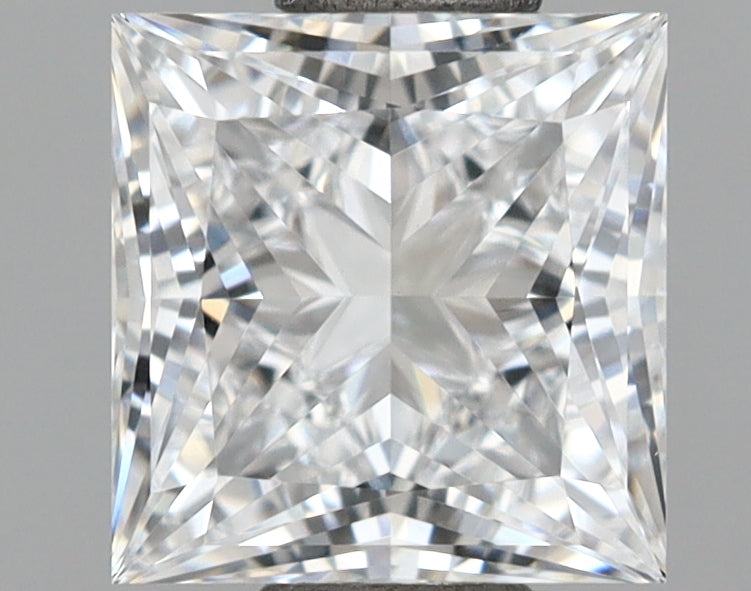 1.06 Carat Princess Shaped, Ideal Cut, D Color, VVS2 Clarity, IGI Certified Lab Grown Diamond