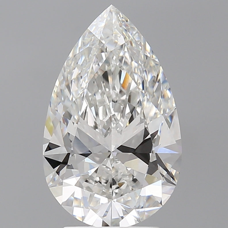 3.60 Carat Pear Shaped, Ideal Cut, E Color, VVS2 Clarity, IGI Certified Lab Grown Diamond