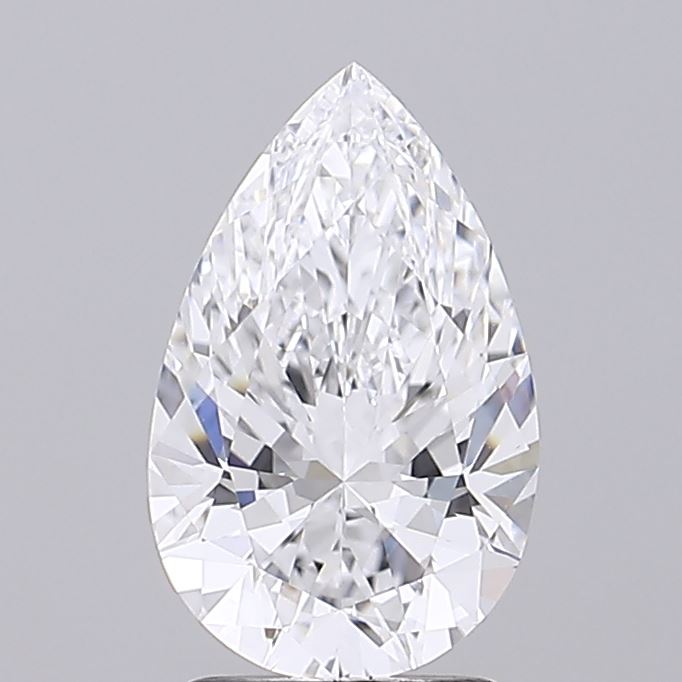 2.20 Carat Pear Shaped, Ideal Cut, D Color, IF Clarity, GIA Certified Lab Grown Diamond