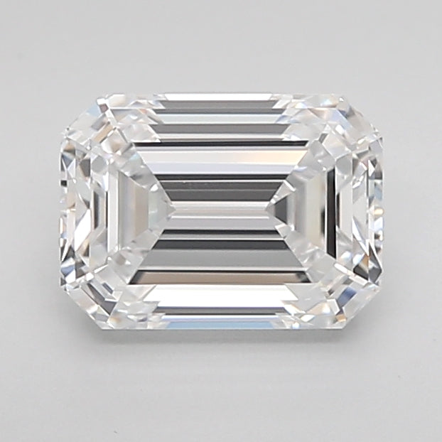 1.56 Carat Emerald Shaped, Ideal Cut, D Color, VVS1 Clarity, IGI Certified Lab Grown Diamond