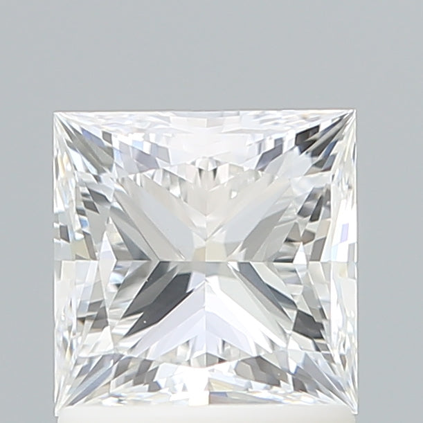 1.50 Carat Princess Shaped, Ideal Cut, D Color, VVS2 Clarity, IGI Certified Lab Grown Diamond