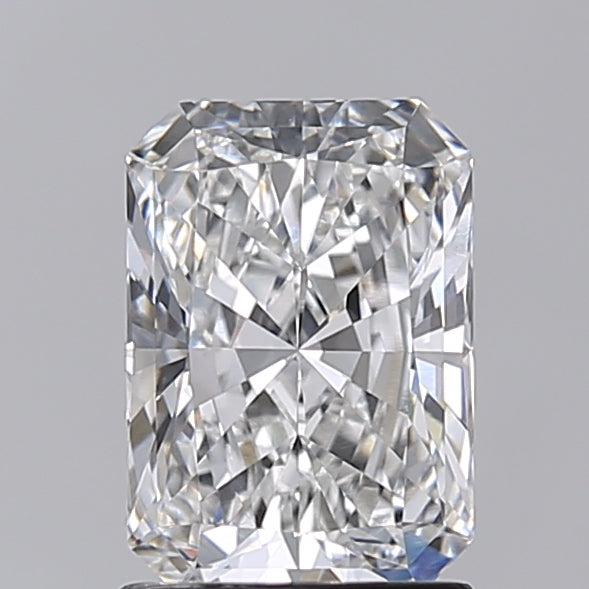 1.52 Carat Radiant Shaped, Ideal Cut, E Color, VVS2 Clarity, IGI Certified Lab Grown Diamond