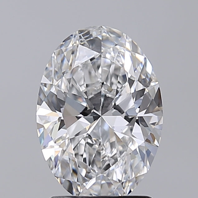 2.03 Carat Oval Shaped, Excellent Cut, D Color, VVS2 Clarity, IGI Certified Lab Grown Diamond