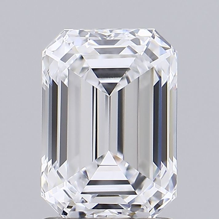 1.56 Carat Emerald Shaped, Ideal Cut, D Color, IF Clarity, IGI Certified Lab Grown Diamond
