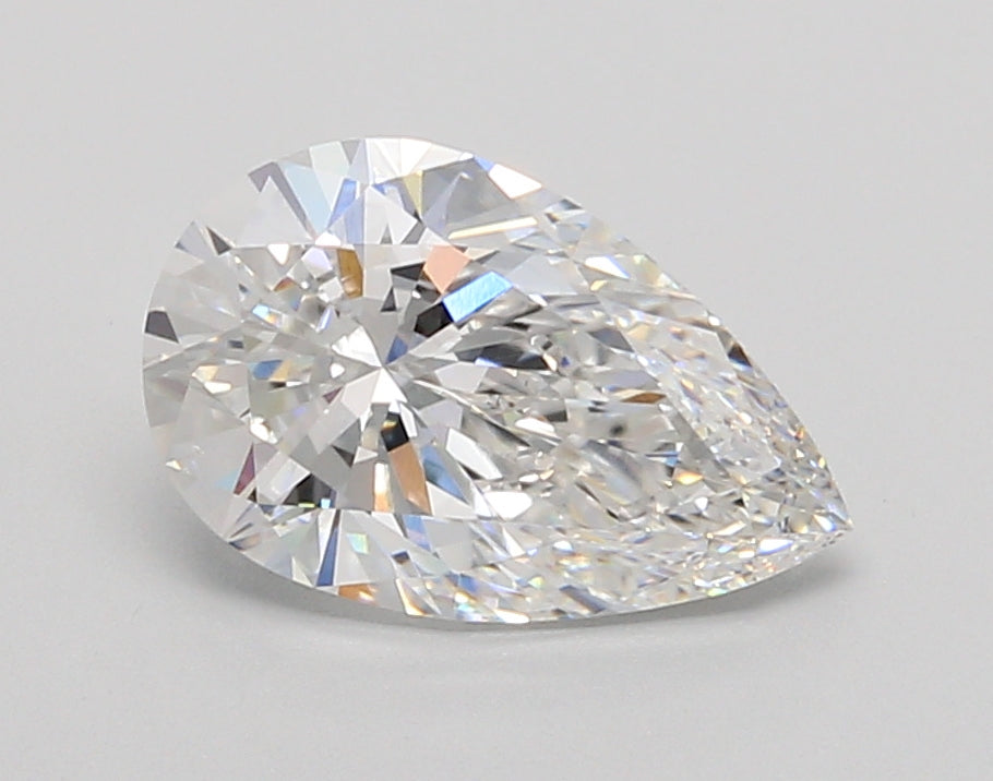 2.05 Carat Pear Shaped, Ideal Cut, E Color, VVS1 Clarity, IGI Certified Lab Grown Diamond