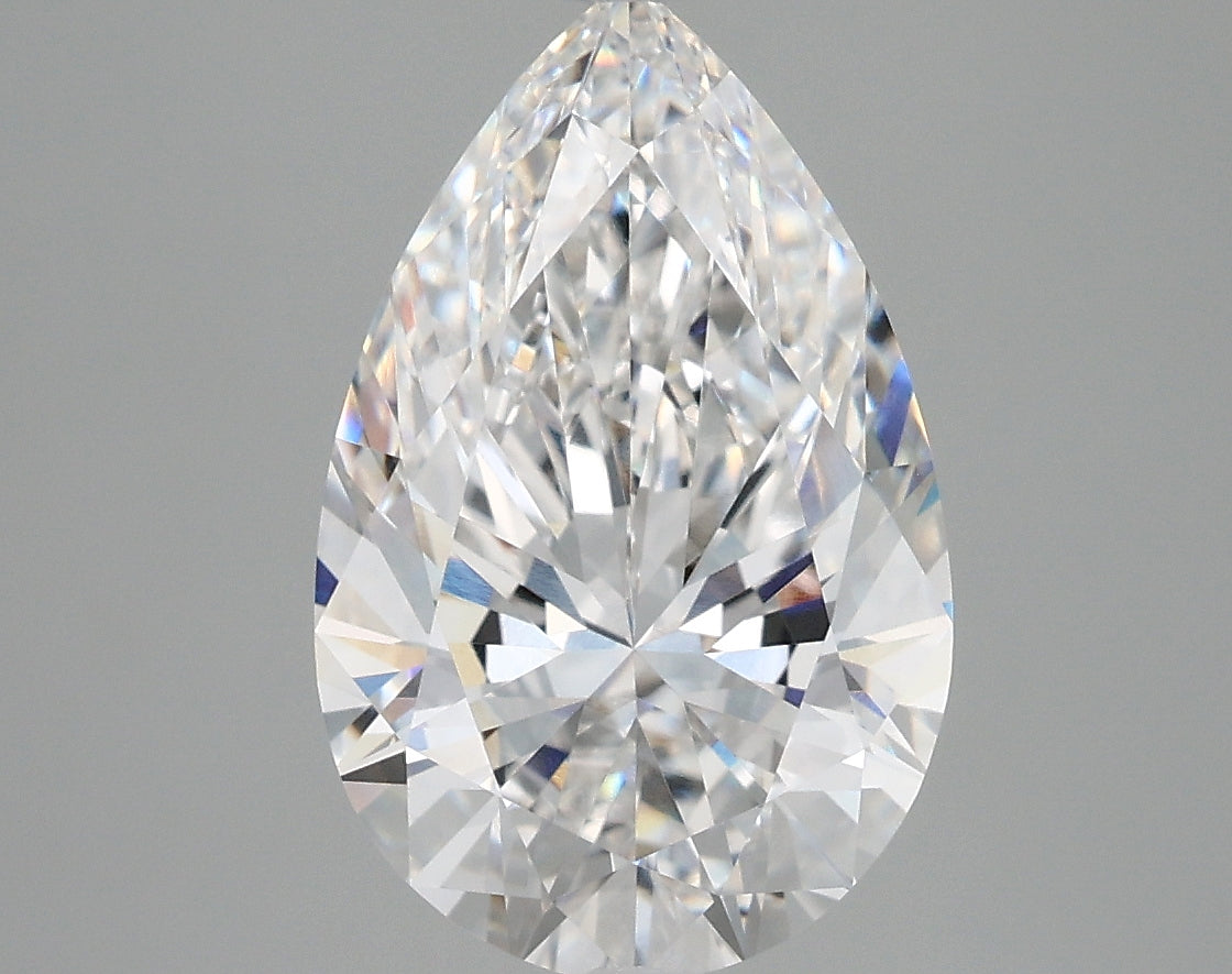 4.22 Carat Pear Shaped, Very Good Cut, E Color, VVS2 Clarity, IGI Certified Lab Grown Diamond
