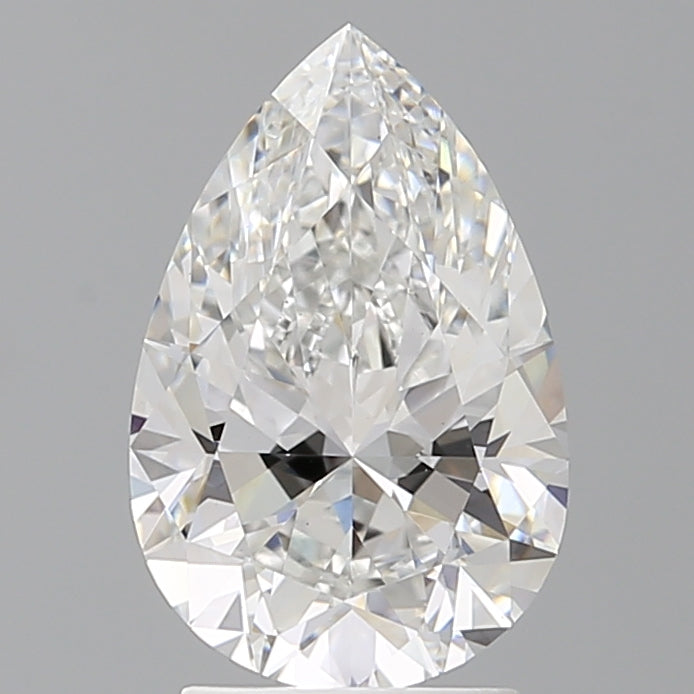 2.58 Carat Pear Shaped, Ideal Cut, E Color, VS1 Clarity, IGI Certified Lab Grown Diamond