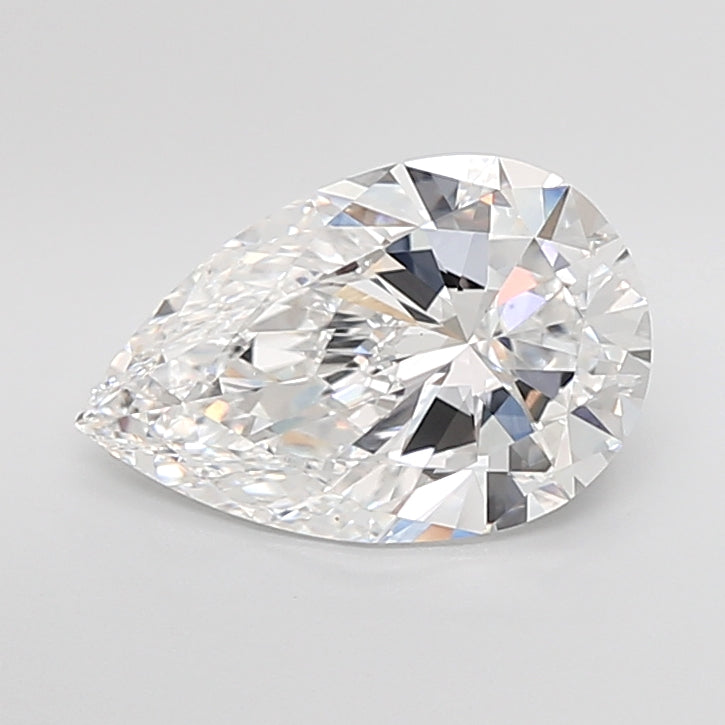 5.03 Carat Pear Shaped, Excellent Cut, E Color, VVS2 Clarity, IGI Certified Lab Grown Diamond
