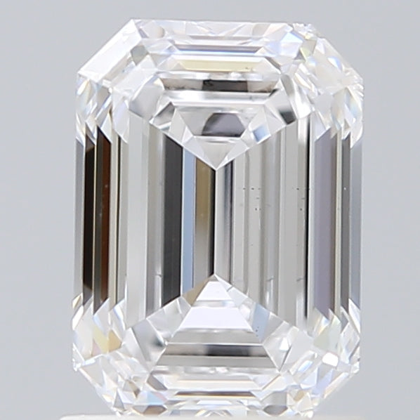 1.53 Carat Emerald Shaped, Ideal Cut, D Color, VS1 Clarity, IGI Certified Lab Grown Diamond