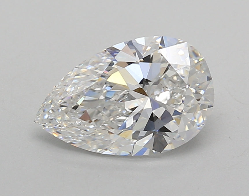 1.52 Carat Pear Shaped, Excellent Cut, D Color, VS1 Clarity, IGI Certified Lab Grown Diamond