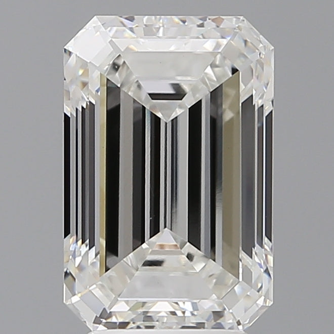 4.04 Carat Emerald Shaped, Ideal Cut, F Color, VVS2 Clarity, IGI Certified Lab Grown Diamond