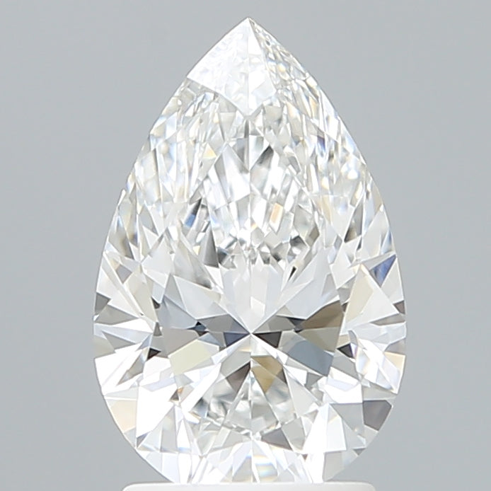 2.10 Carat Pear Shaped, Ideal Cut, D Color, VVS1 Clarity, IGI Certified Lab Grown Diamond