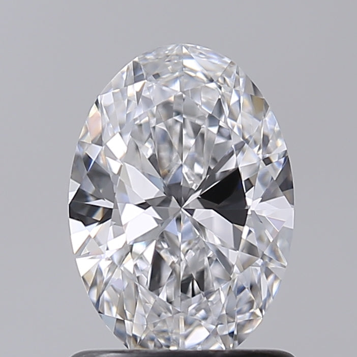 1.00 Carat Oval Shaped, Excellent Cut, D Color, VVS2 Clarity, IGI Certified Lab Grown Diamond
