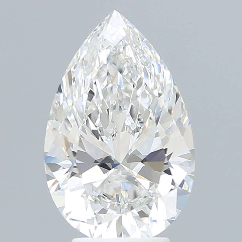 4.19 Carat Pear Shaped, Ideal Cut, E Color, VVS2 Clarity, IGI Certified Lab Grown Diamond