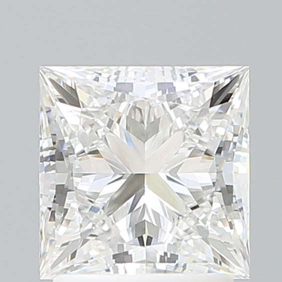2.10 Carat Princess Shaped, Ideal Cut, D Color, VVS2 Clarity, IGI Certified Lab Grown Diamond
