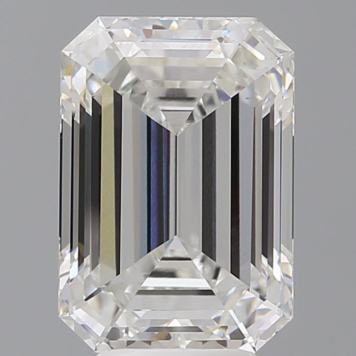 5.51 Carat Emerald Shaped, Ideal Cut, F Color, VS1 Clarity, IGI Certified Lab Grown Diamond
