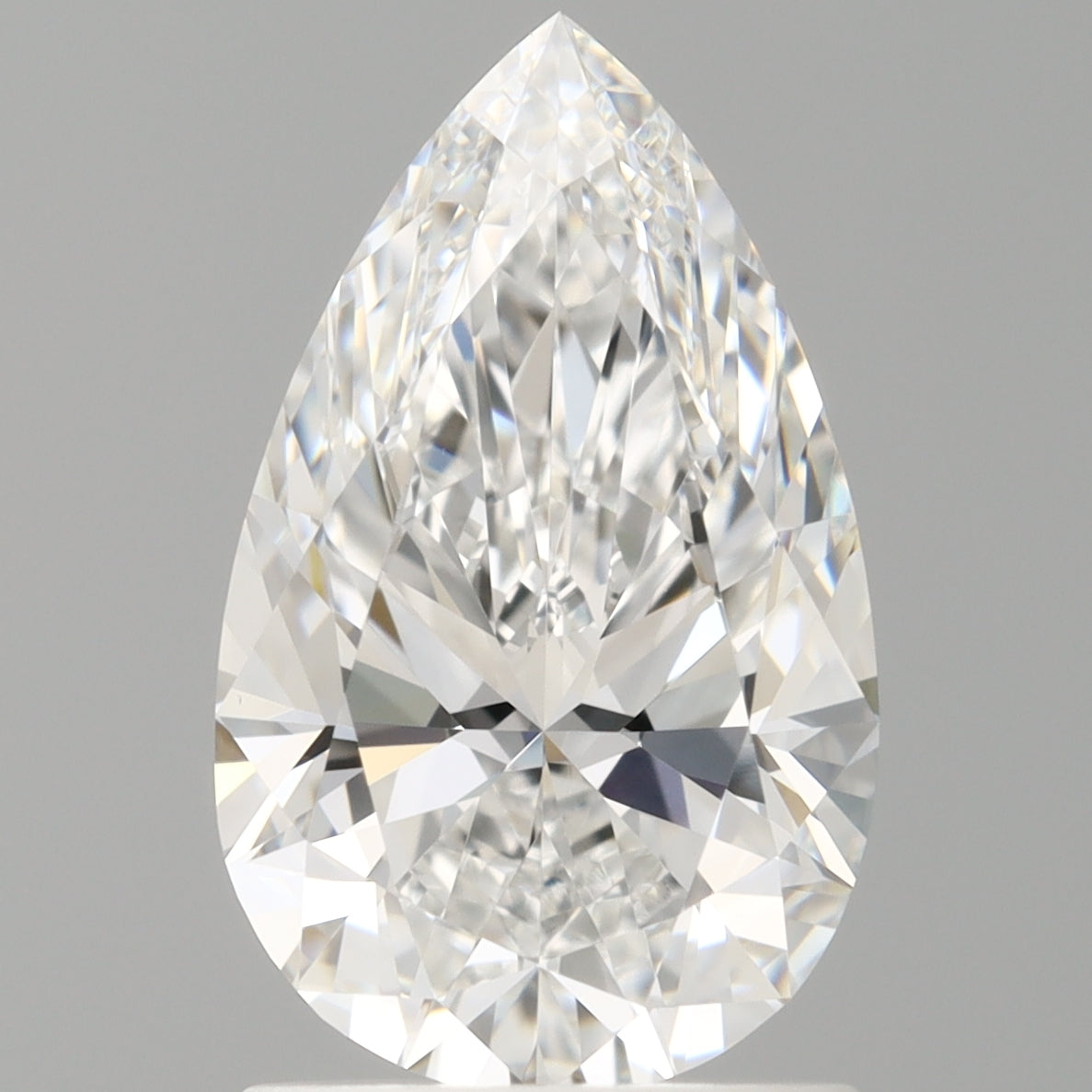 1.60 Carat Pear Shaped, Ideal Cut, D Color, VVS2 Clarity, IGI Certified Lab Grown Diamond