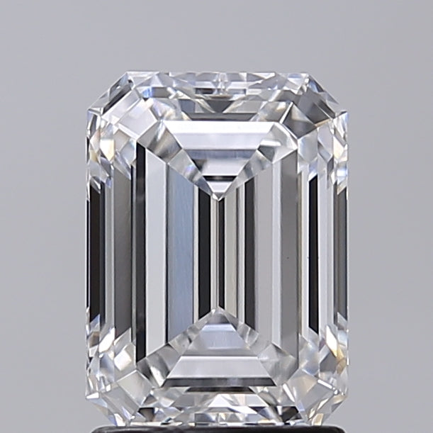 1.95 Carat Emerald Shaped, Excellent Cut, D Color, VVS2 Clarity, IGI Certified Lab Grown Diamond