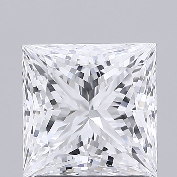 1.57 Carat Princess Shaped, Ideal Cut, D Color, VVS1 Clarity, IGI Certified Lab Grown Diamond