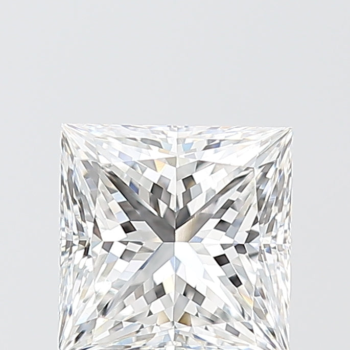 2.09 Carat Princess Shaped, Ideal Cut, E Color, VS1 Clarity, IGI Certified Lab Grown Diamond