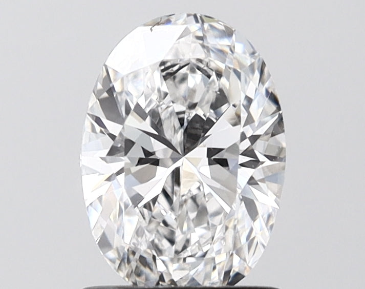 1.09 Carat Oval Shaped, Ideal Cut, D Color, VVS2 Clarity, IGI Certified Lab Grown Diamond