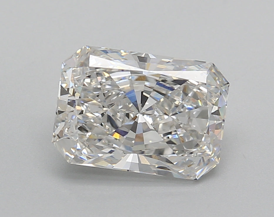 2.00 Carat Radiant Shaped, Excellent Cut, F Color, VVS2 Clarity, IGI Certified Lab Grown Diamond