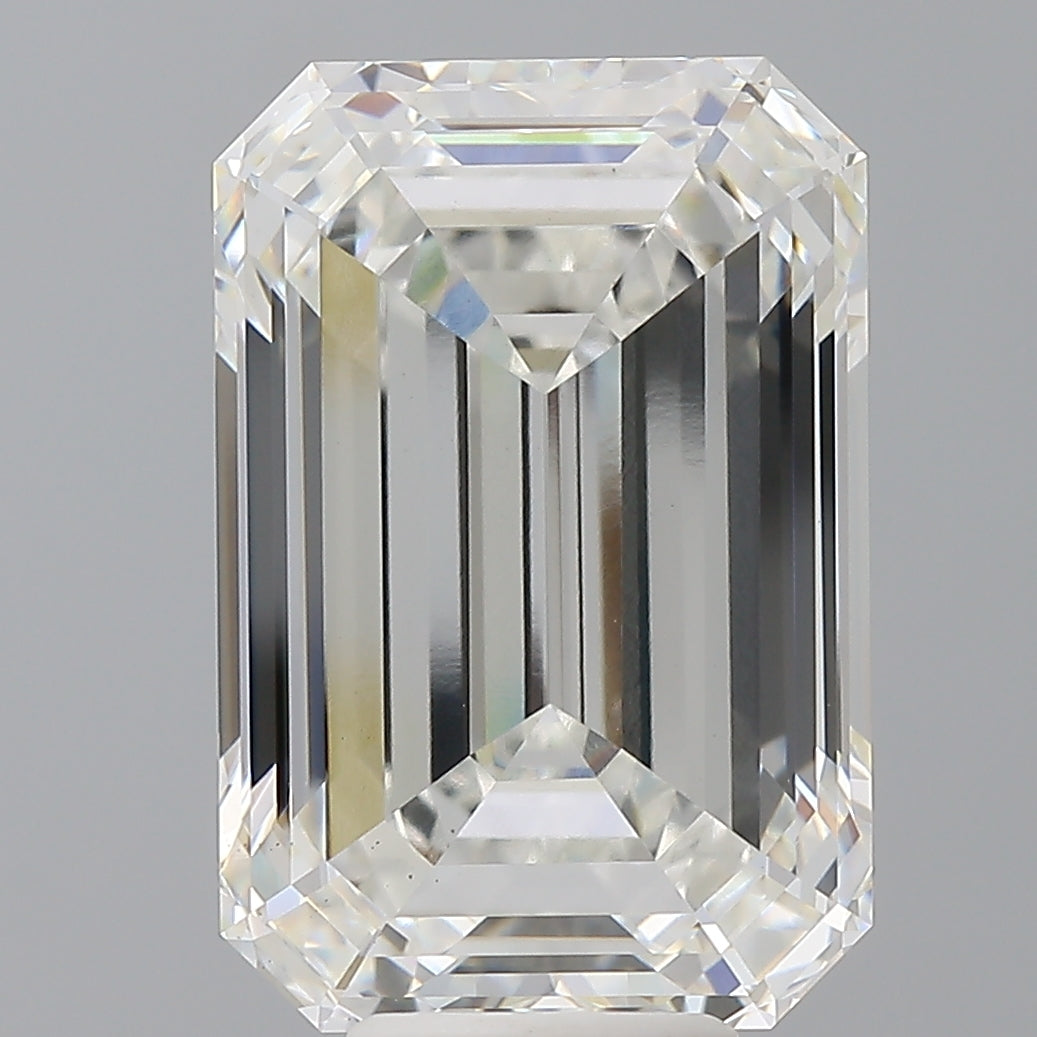 9.07 Carat Emerald Shaped, Ideal Cut, F Color, VS1 Clarity, IGI Certified Lab Grown Diamond