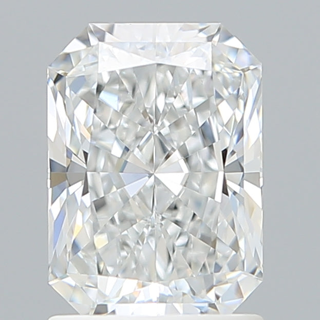1.59 Carat Radiant Shaped, Ideal Cut, E Color, VVS2 Clarity, IGI Certified Lab Grown Diamond