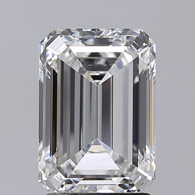 2.50 Carat Emerald Shaped, Very Good Cut, F Color, VS1 Clarity, IGI Certified Lab Grown Diamond