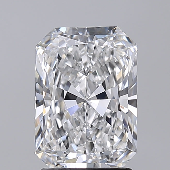2.02 Carat Radiant Shaped, Excellent Cut, D Color, VVS2 Clarity, IGI Certified Lab Grown Diamond