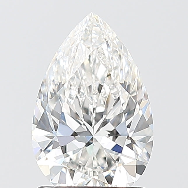 1.52 Carat Pear Shaped, Ideal Cut, F Color, VVS2 Clarity, IGI Certified Lab Grown Diamond