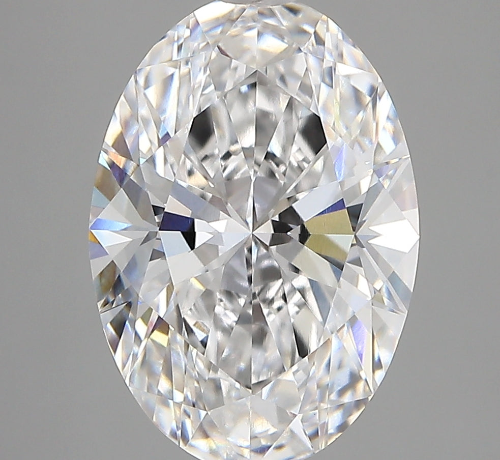 4.38 Carat Oval Shaped, Very Good Cut, D Color, VVS2 Clarity, IGI Certified Lab Grown Diamond