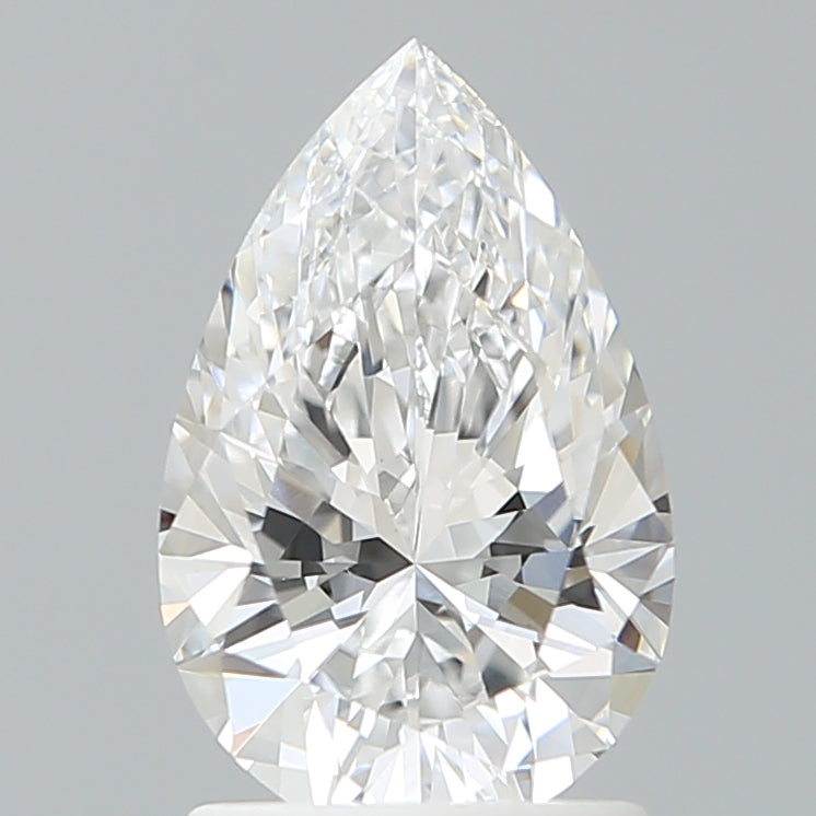 1.57 Carat Pear Shaped, Ideal Cut, D Color, VVS2 Clarity, IGI Certified Lab Grown Diamond