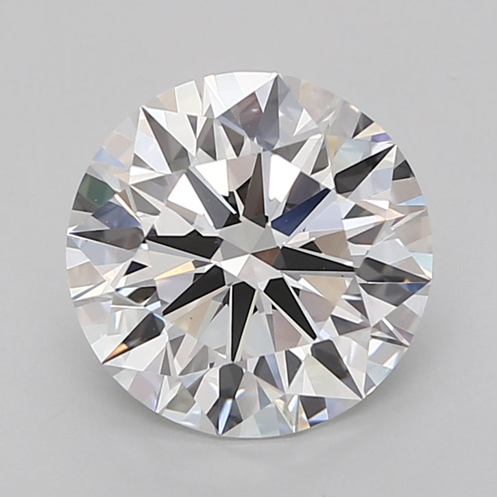 3.03 Carat Round Shaped, Ideal Cut, D Color, VVS2 Clarity, IGI Certified Lab Grown Diamond