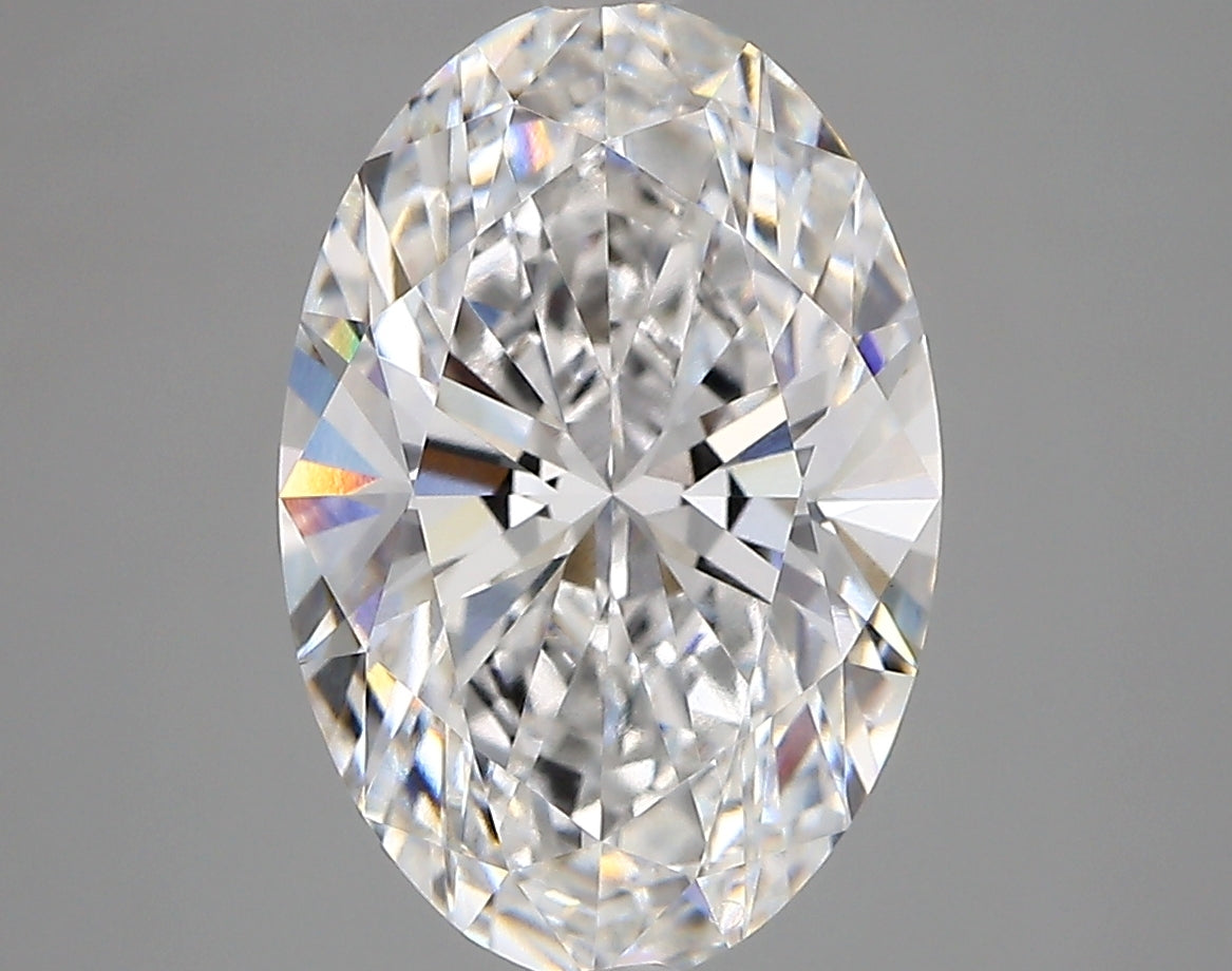 4.10 Carat Oval Shaped, Very Good Cut, D Color, VVS2 Clarity, IGI Certified Lab Grown Diamond