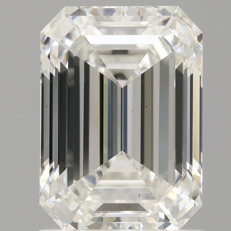 1.55 Carat Emerald Shaped, Ideal Cut, F Color, VS1 Clarity, IGI Certified Lab Grown Diamond