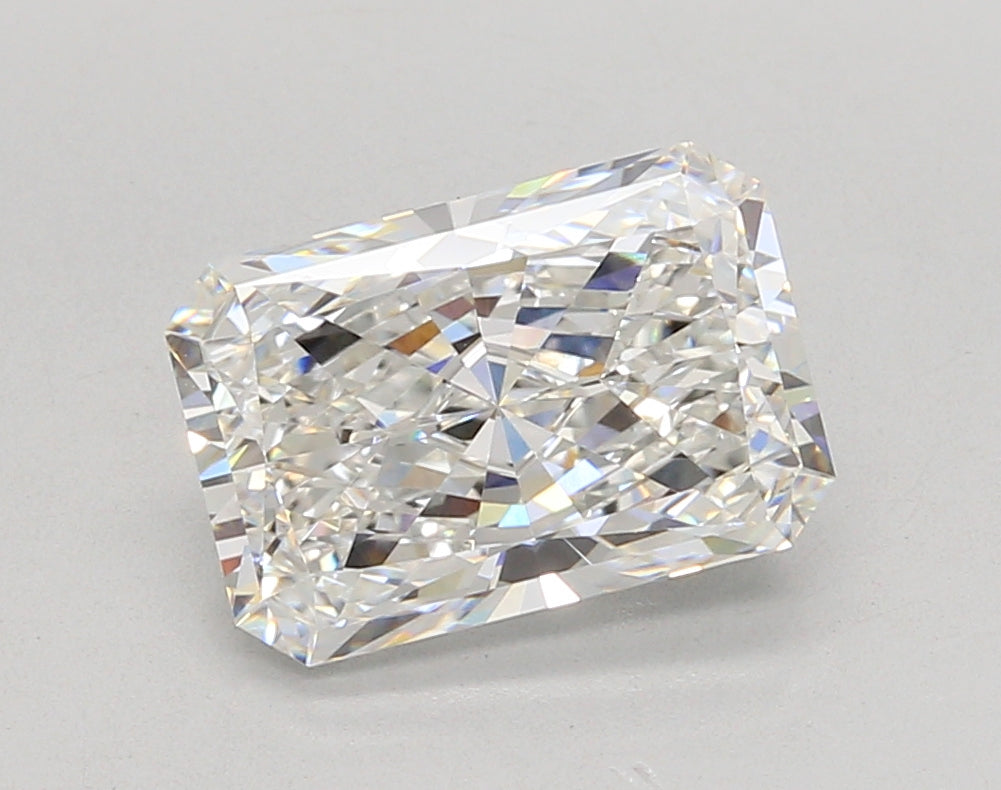 3.02 Carat Radiant Shaped, Ideal Cut, E Color, VVS2 Clarity, IGI Certified Lab Grown Diamond