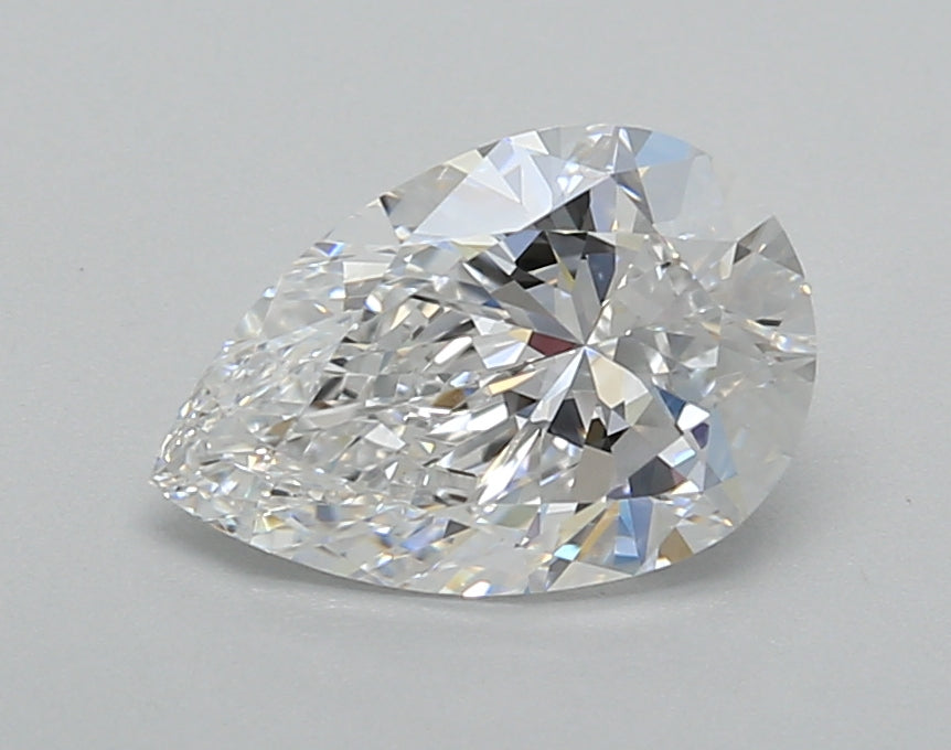 1.51 Carat Pear Shaped, Excellent Cut, D Color, VVS2 Clarity, IGI Certified Lab Grown Diamond