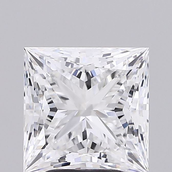 3.06 Carat Princess Shaped, Ideal Cut, D Color, VVS2 Clarity, IGI Certified Lab Grown Diamond