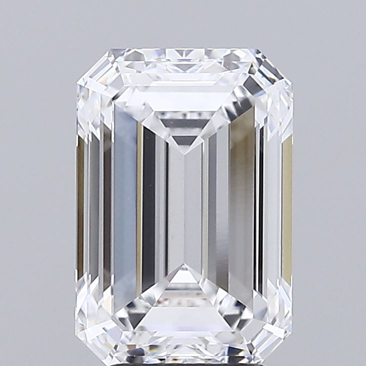 4.02 Carat Emerald Shaped, Ideal Cut, E Color, VVS2 Clarity, IGI Certified Lab Grown Diamond