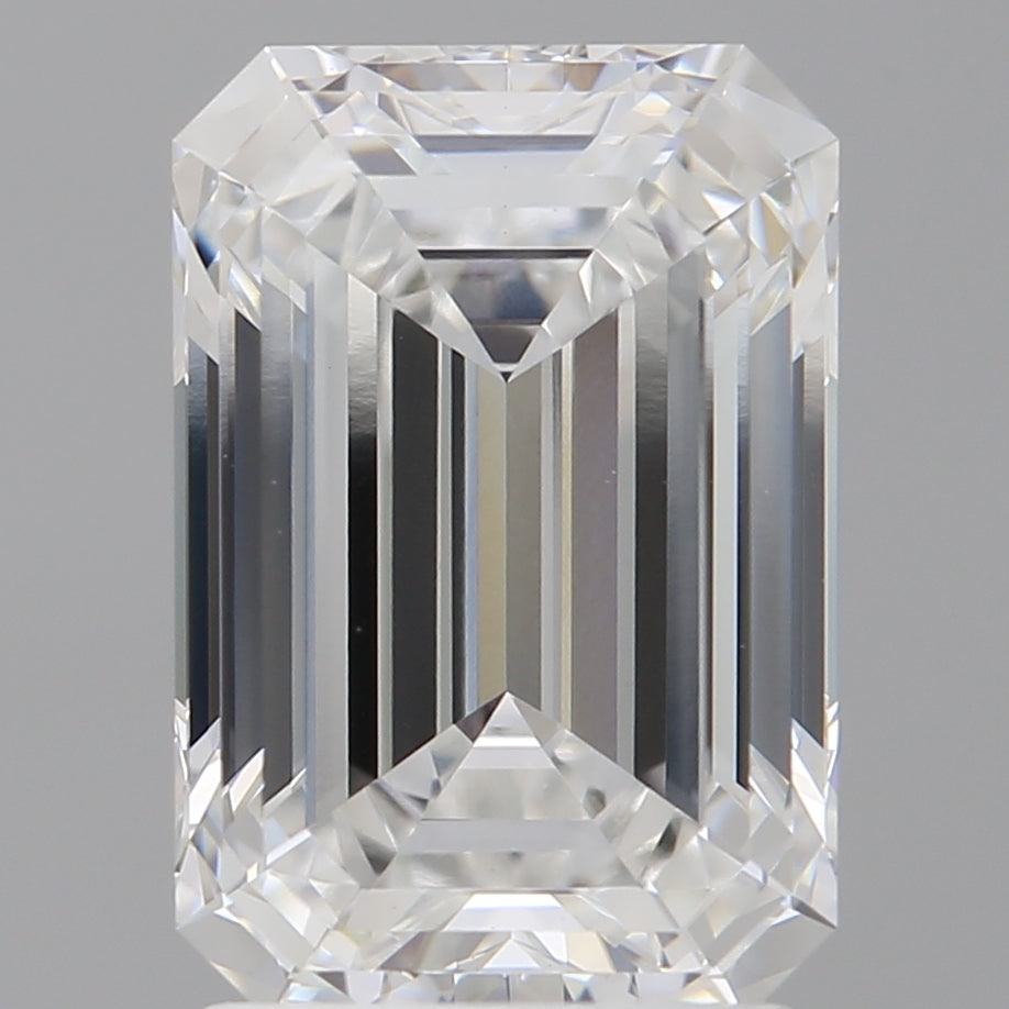 2.60 Carat Emerald Shaped, Ideal Cut, D Color, VVS2 Clarity, IGI Certified Lab Grown Diamond