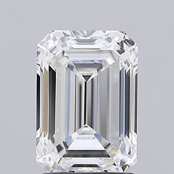1.58 Carat Emerald Shaped, Ideal Cut, F Color, VVS1 Clarity, IGI Certified Lab Grown Diamond