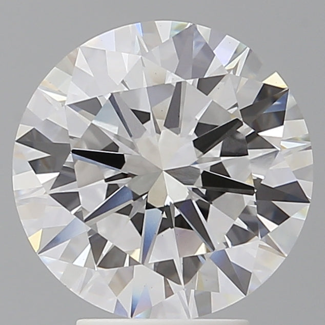 4.08 Carat Round Shaped, Excellent Cut, E Color, VVS2 Clarity, IGI Certified Lab Grown Diamond
