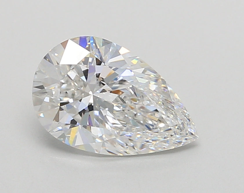1.54 Carat Pear Shaped, Ideal Cut, E Color, VVS1 Clarity, IGI Certified Lab Grown Diamond