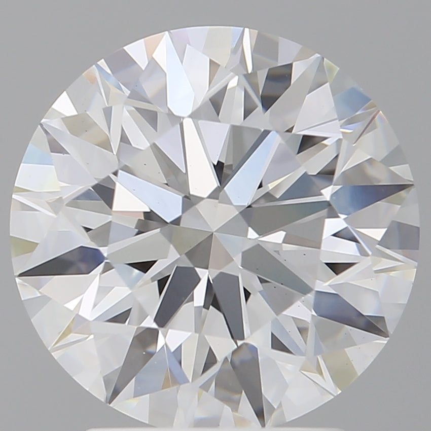 3.07 Carat Round Shaped, Excellent Cut, E Color, VVS2 Clarity, IGI Certified Lab Grown Diamond