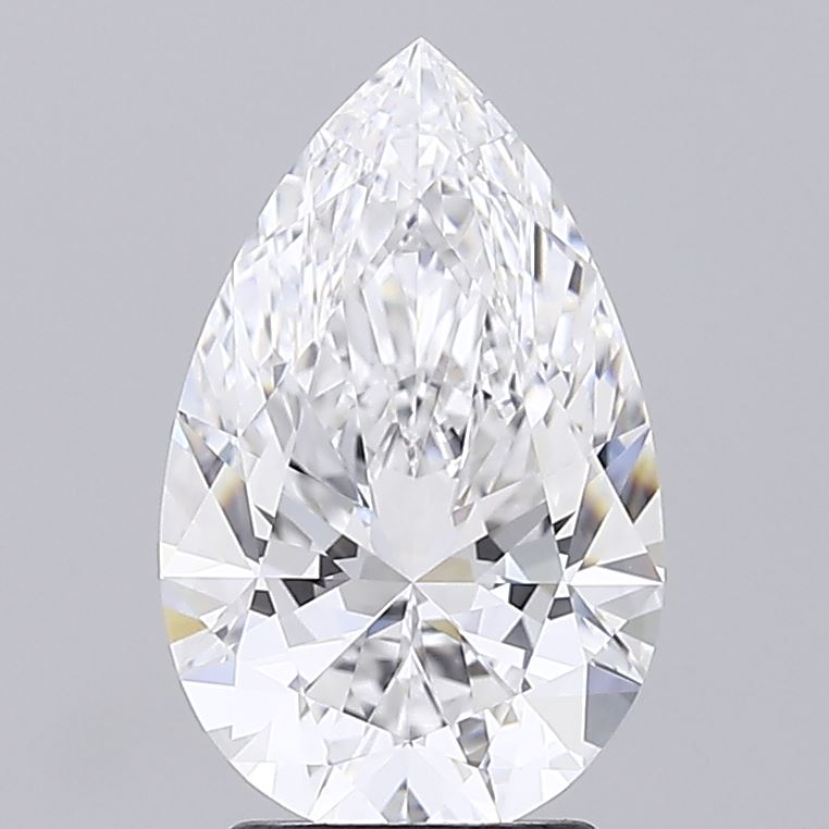 3.08 Carat Pear Shaped, Ideal Cut, D Color, VVS1 Clarity, IGI Certified Lab Grown Diamond