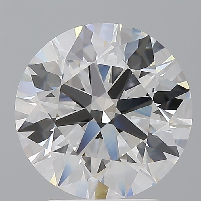 3.09 Carat Round Shaped, Ideal Cut, F Color, VVS2 Clarity, IGI Certified Lab Grown Diamond